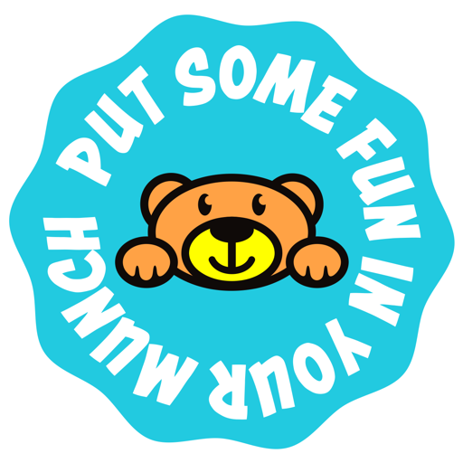 Kidsmania bear badge: Put some fun in your munch